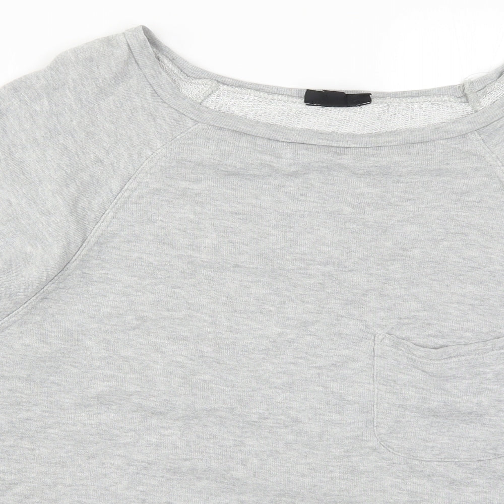 Topshop Womens Grey   Pullover Sweatshirt Size 14