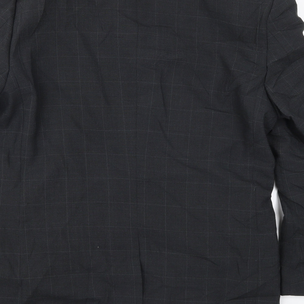 Hugo James Mens Grey Check  Jacket Suit Jacket Size 36