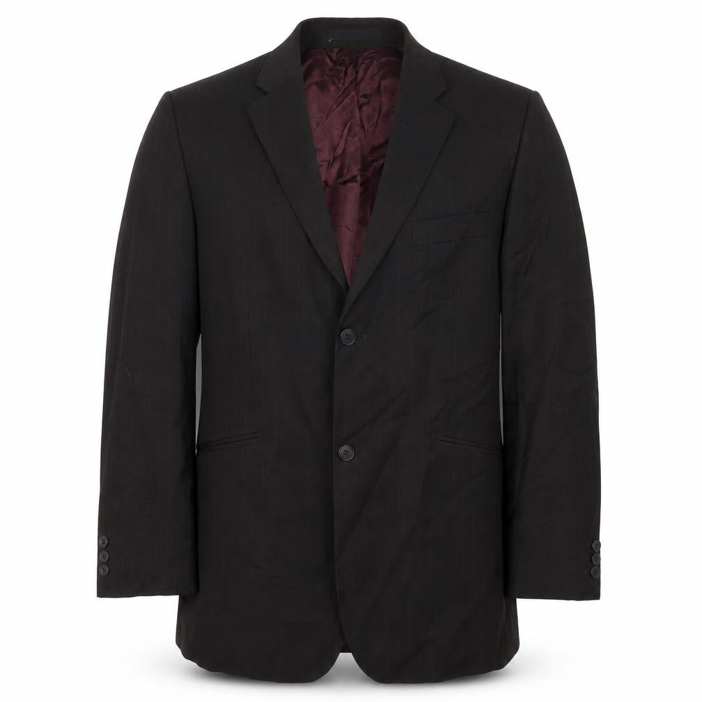 Burton Mens Brown Striped  Jacket Suit Jacket Size 42