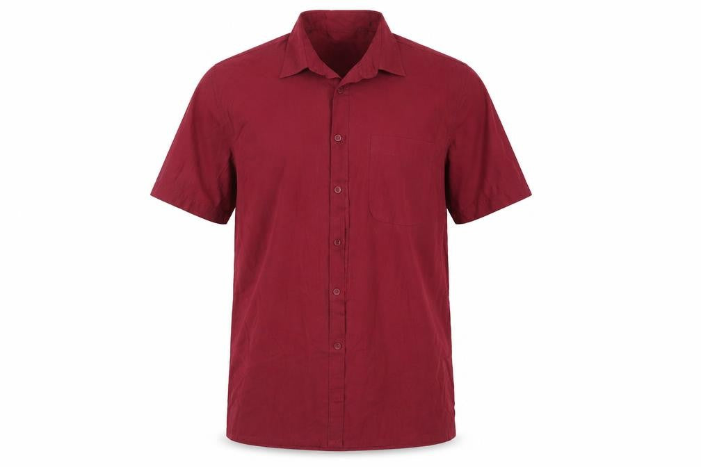 Tom Hagan Mens Red    Button-Up Size L  - Burgundy