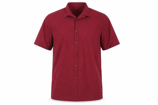Tom Hagan Mens Red    Button-Up Size L  - Burgundy