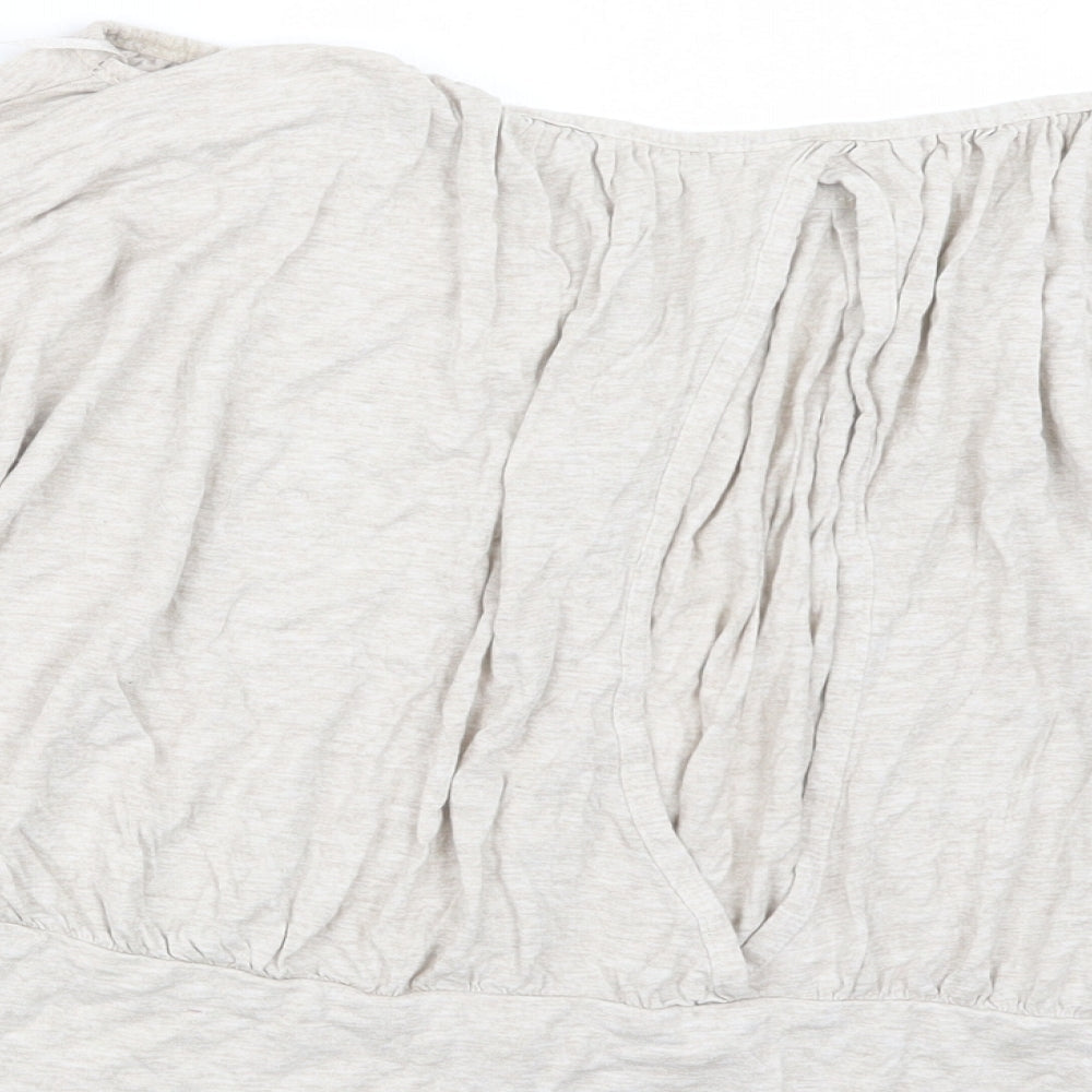 Bay Womens Beige   Basic Blouse Size 14