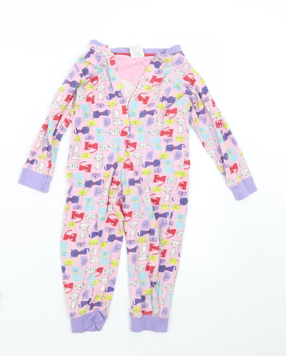 Avenue Girls Pink Geometric  Top One Piece Size 3-4 Years