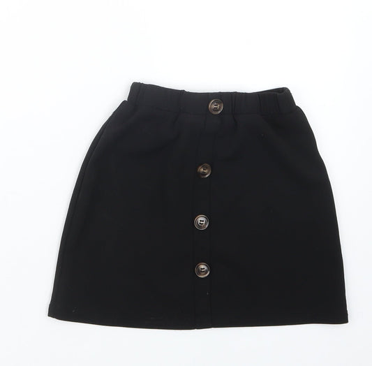 SheIn Girls Black   Straight & Pencil Skirt Size 9 Years