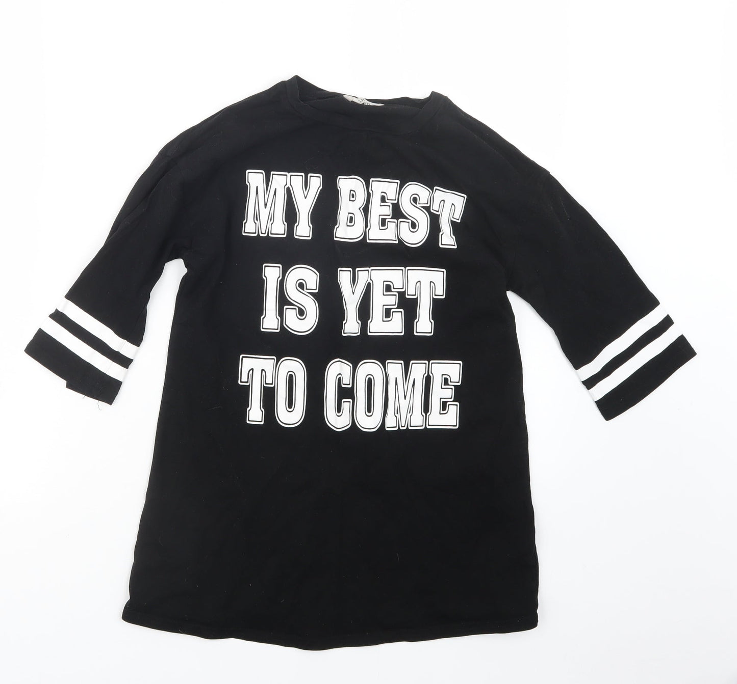 SheIn Girls Black   Basic T-Shirt Size 10 Years