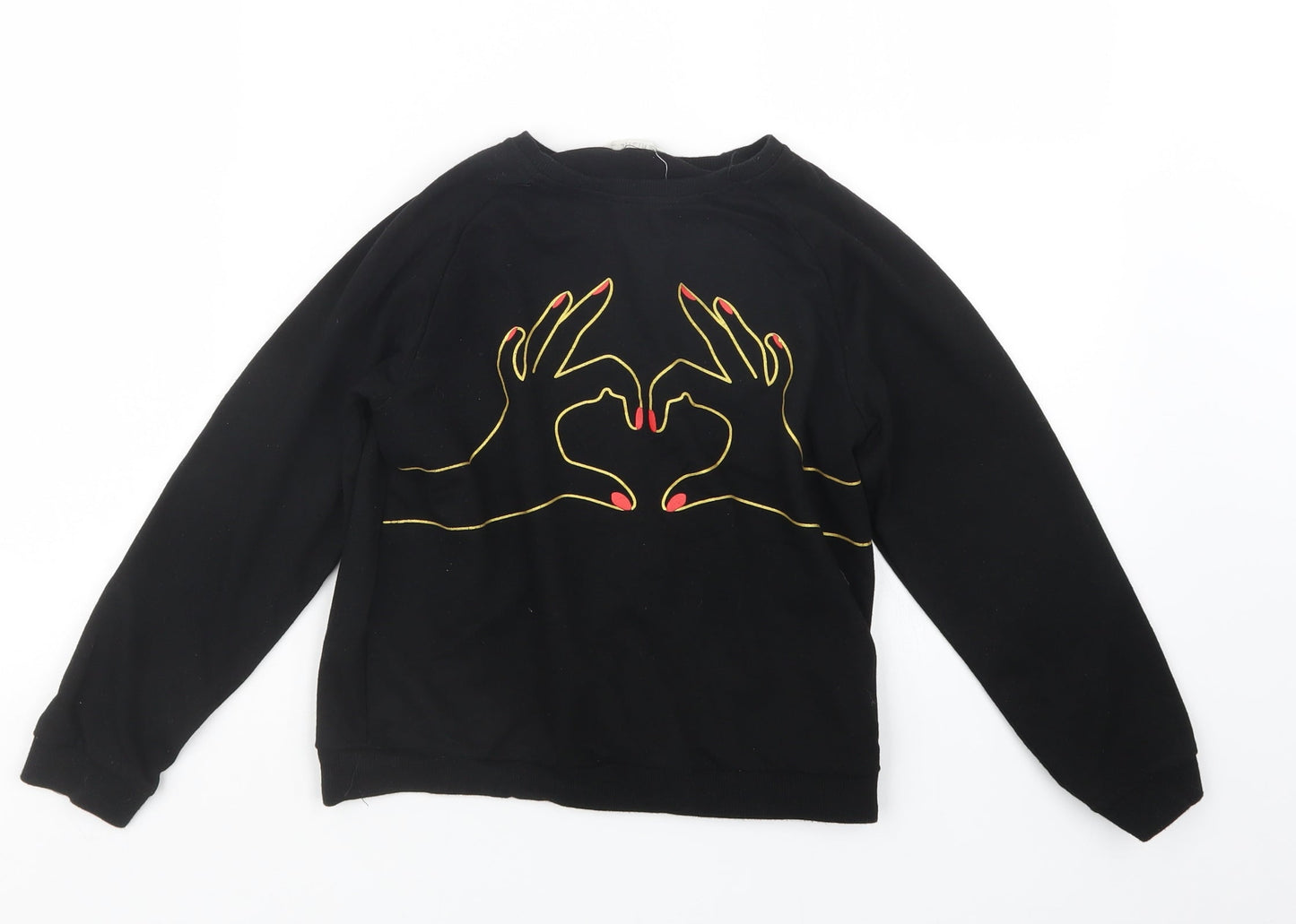 SheIn Girls Black   Pullover Jumper Size 10 Years