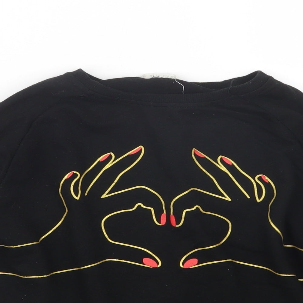 SheIn Girls Black   Pullover Jumper Size 10 Years