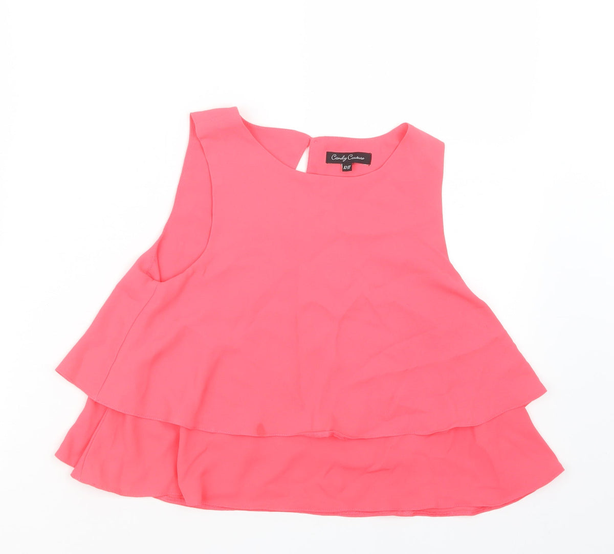Candy Couture Girls Pink   Basic Blouse Size 10-11 Years