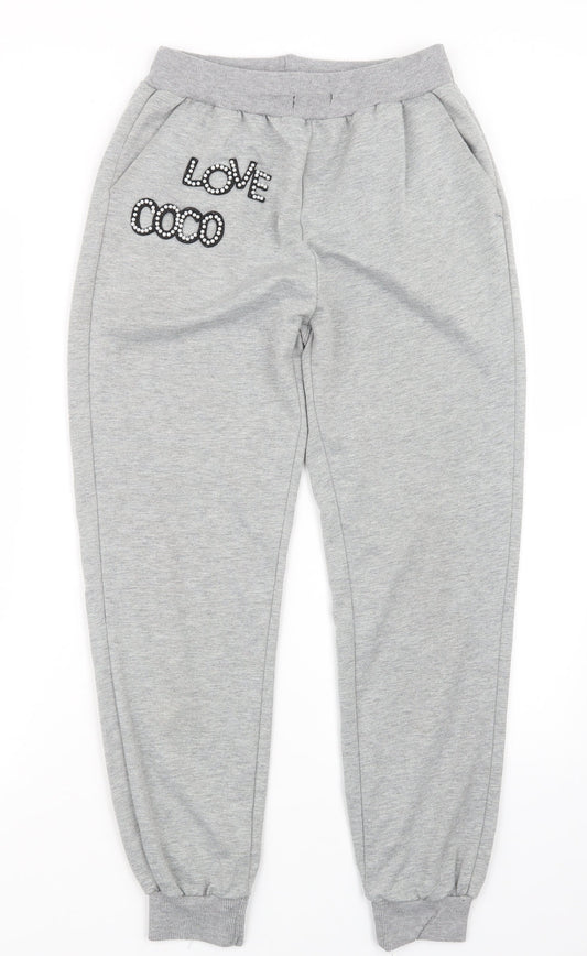 Cherry Koko Womens Grey   Jogger Trousers Size S L25 in