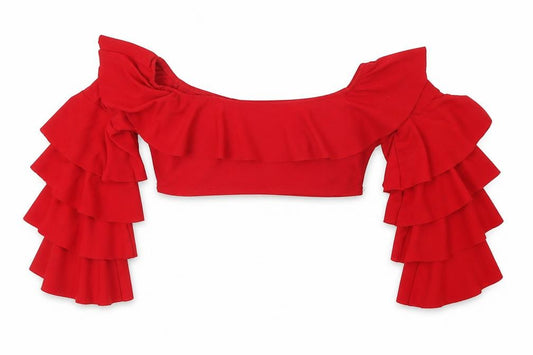 I SAW IT FIRST Womens Red   Cropped T-Shirt Size 6