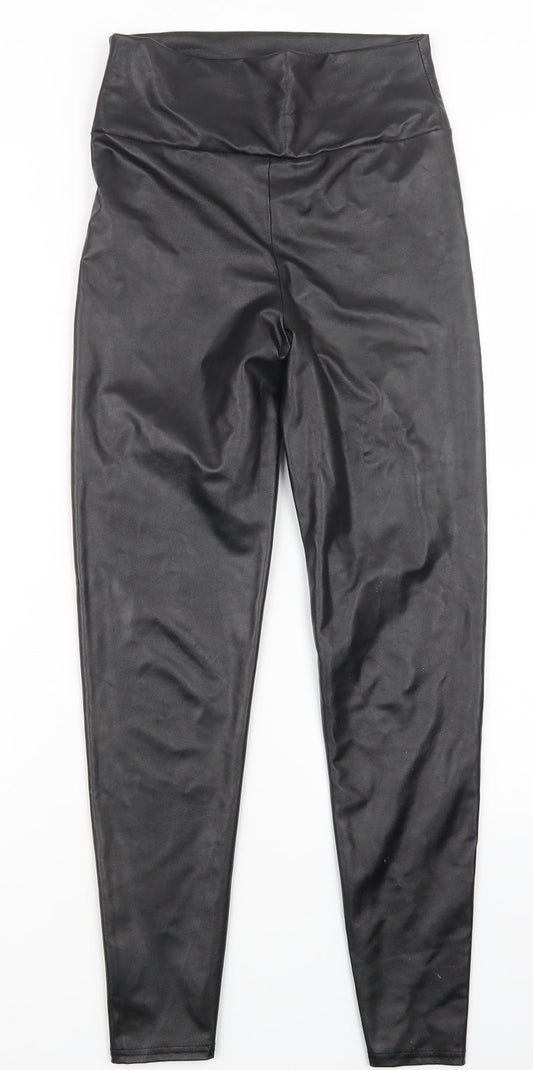 Quiz Womens Black   Trousers  Size 6 L27 in