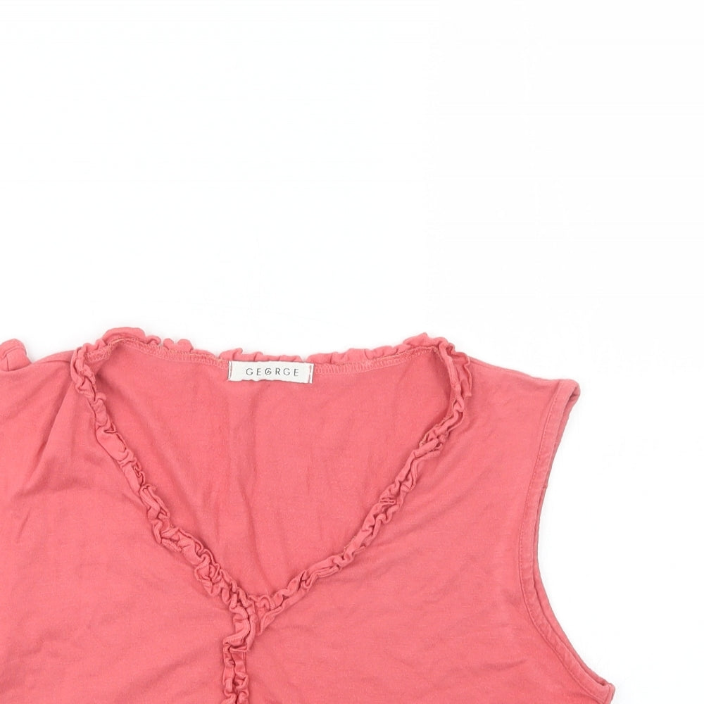George Womens Pink   Cropped T-Shirt Size 14