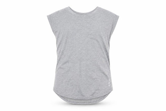 Front view of Matalan girls’ grey pullover t-shirt, size 8-9, years