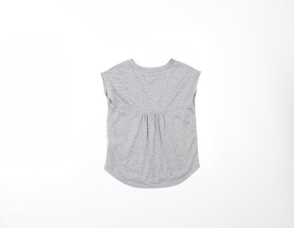Back view of Matalan girls’ grey pullover t-shirt, size 8-9, years