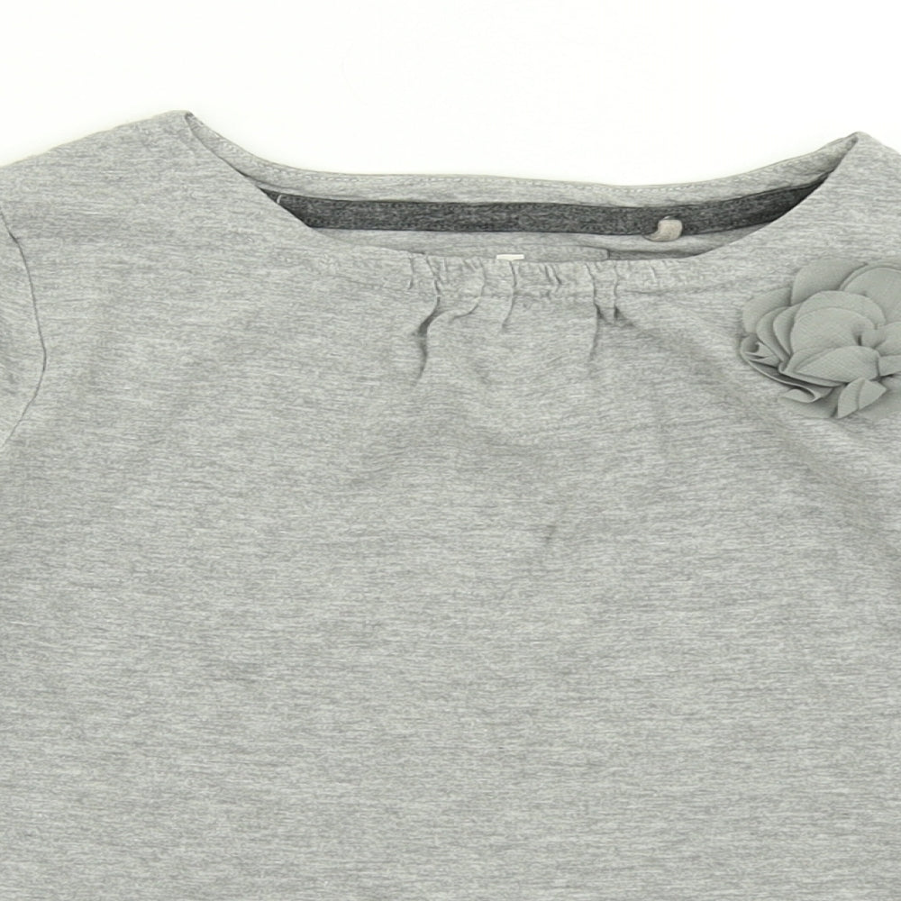 TU Girls Grey   Basic T-Shirt Size 6 Years