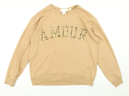 H&M Womens Brown   Pullover Sweatshirt Size XS