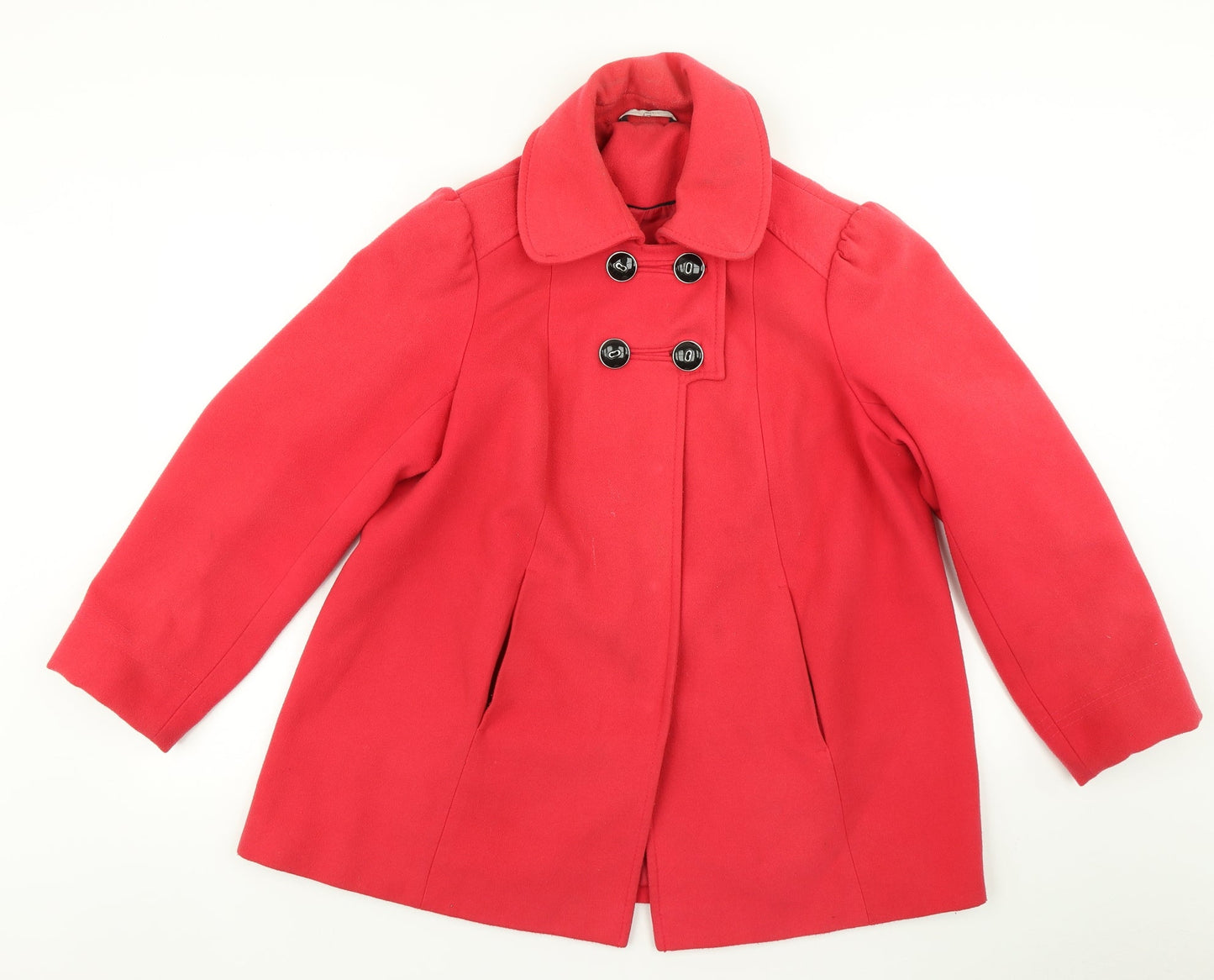 G. Womens Pink   Overcoat Coat Size 14
