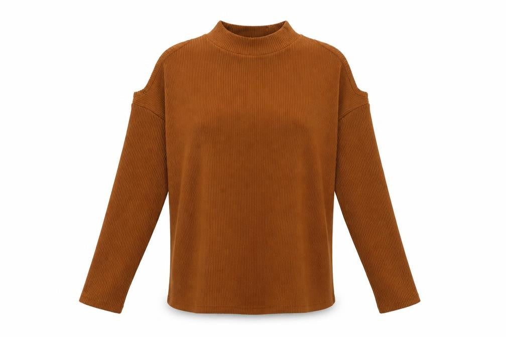 Pep&Co Womens Brown  Knit Pullover Jumper Size 12  - open arm