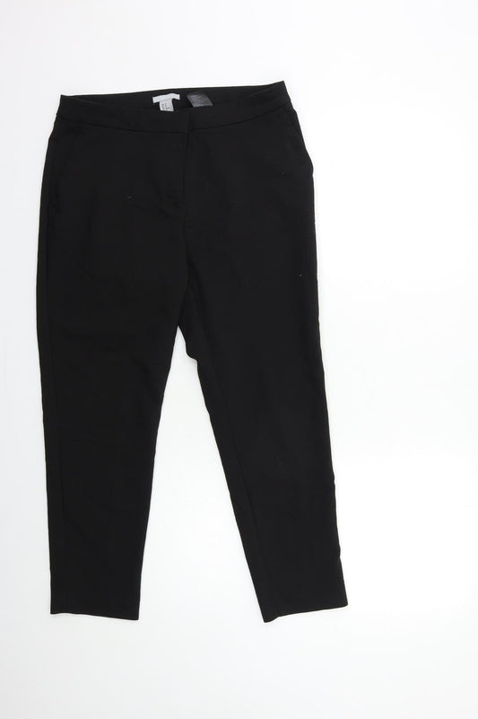 H&M Womens Black   Trousers  Size 12 L25 in