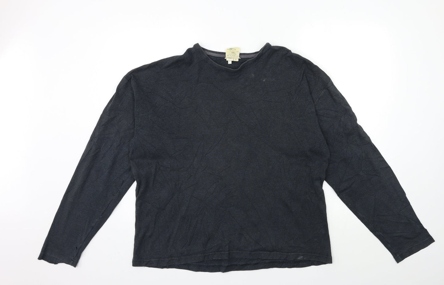 ECOCOTTON Womens Grey   Basic T-Shirt Size L