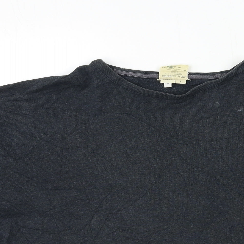 ECOCOTTON Womens Grey   Basic T-Shirt Size L