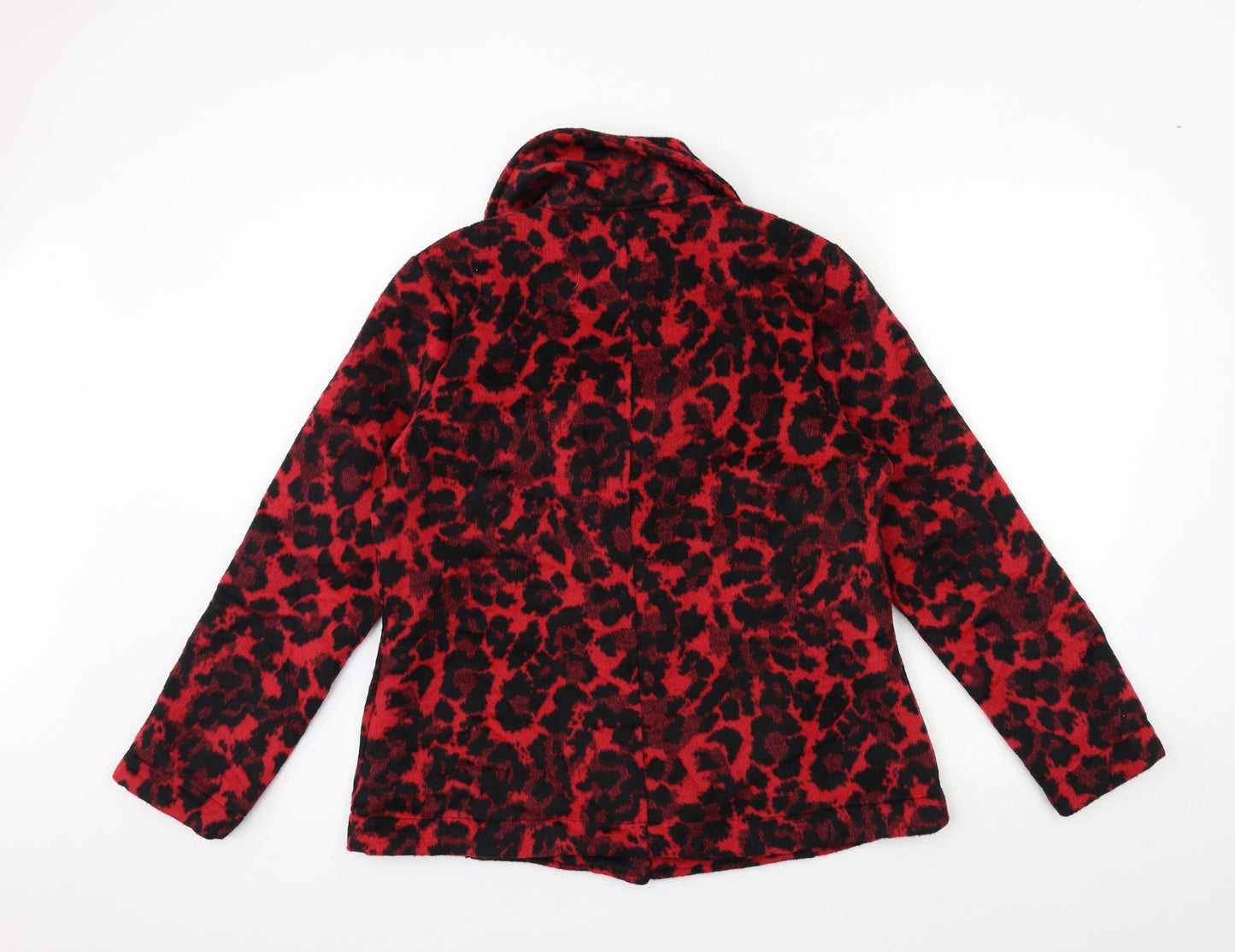 Soon Womens Red Floral  Overcoat Coat Size 14