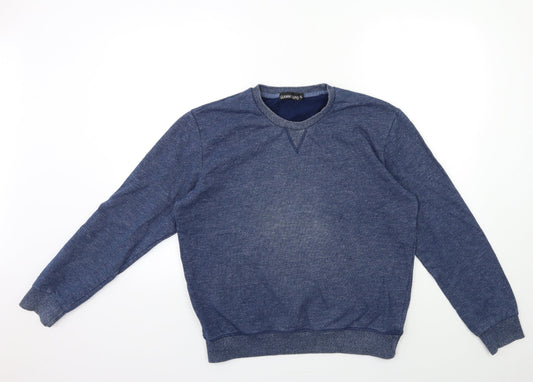 Preloved GIANNI LUPO Mens Blue   Pullover Sweatshirt Size XL - Front