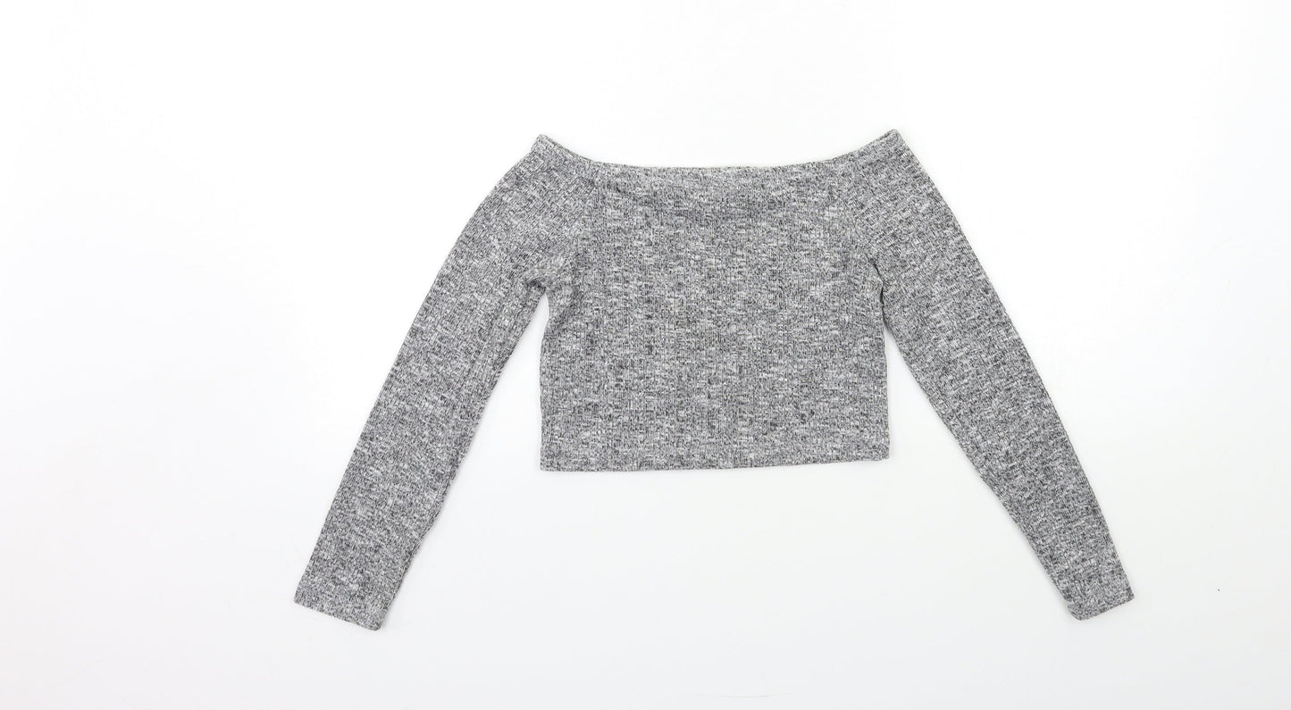 Candy Girls Grey   Basic T-Shirt Size 12 Years