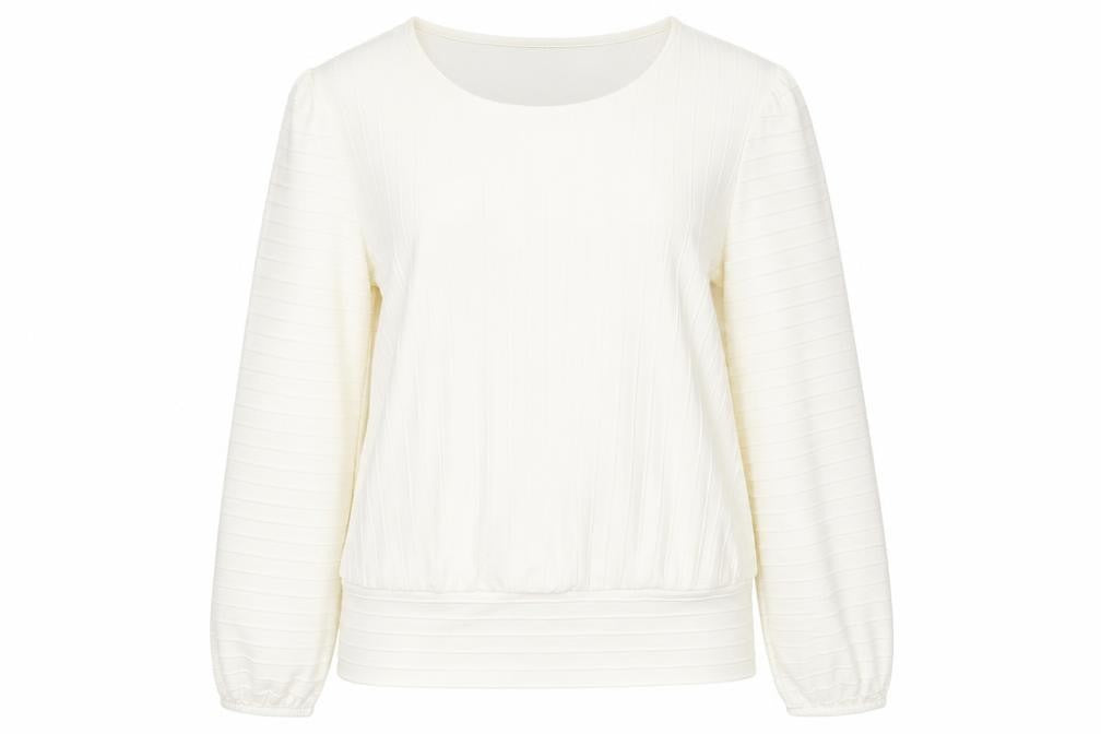 Gallery Womens Ivory   Pullover Sweatshirt Size 12