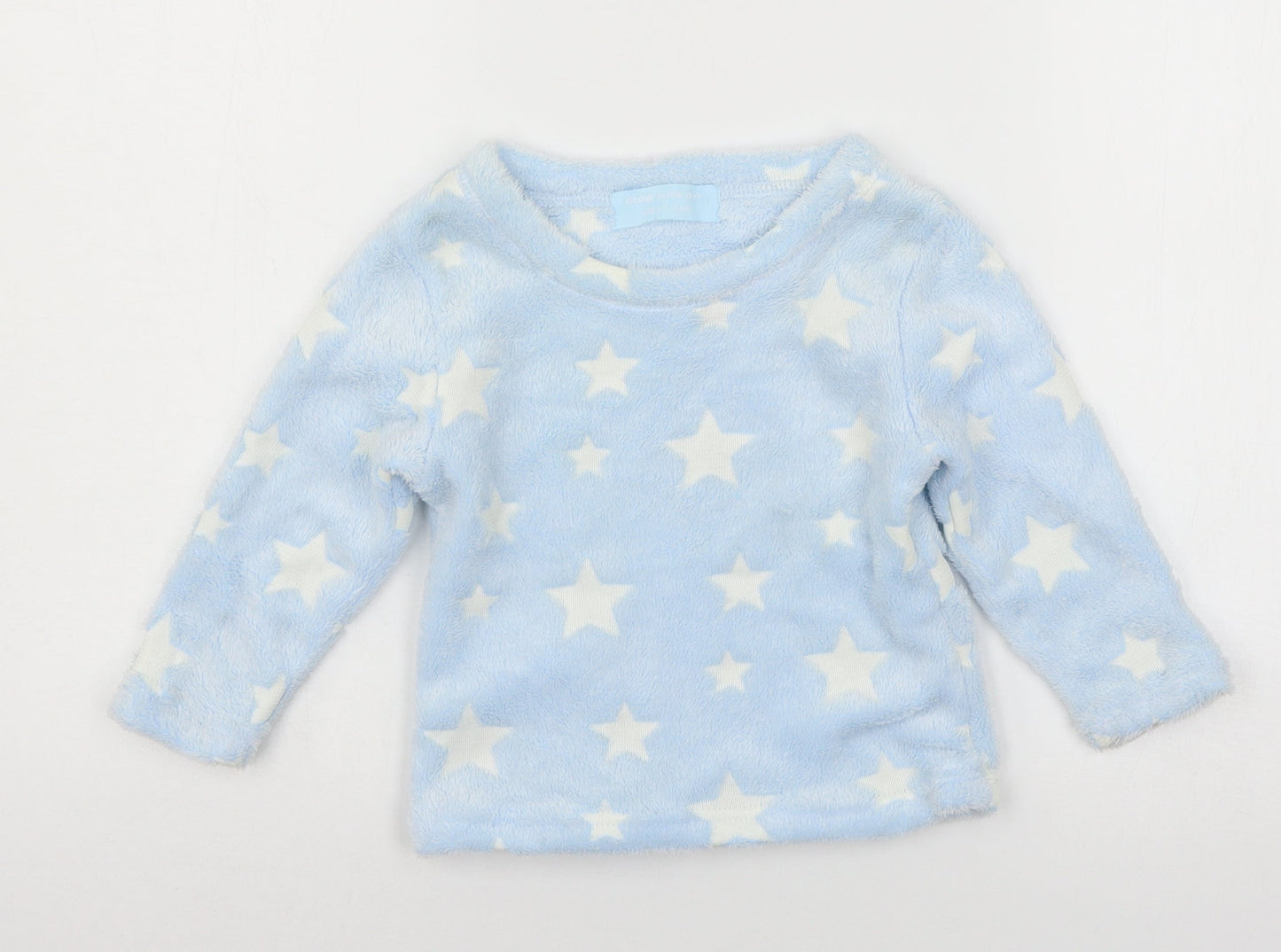 Glow in the Dark Boys Blue Geometric Microfibre  Pyjama Top Size 2-3 Years  - Stars