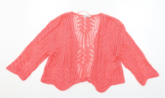 Simply Stock Shop Womens Pink  Knit Cardigan Jumper Size L