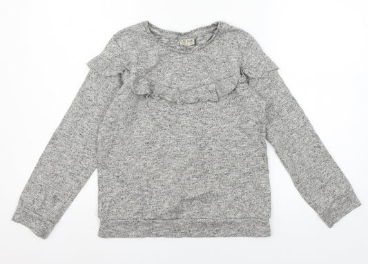 NEXT Girls Grey  Jersey Pullover Sweatshirt Size 12 Years
