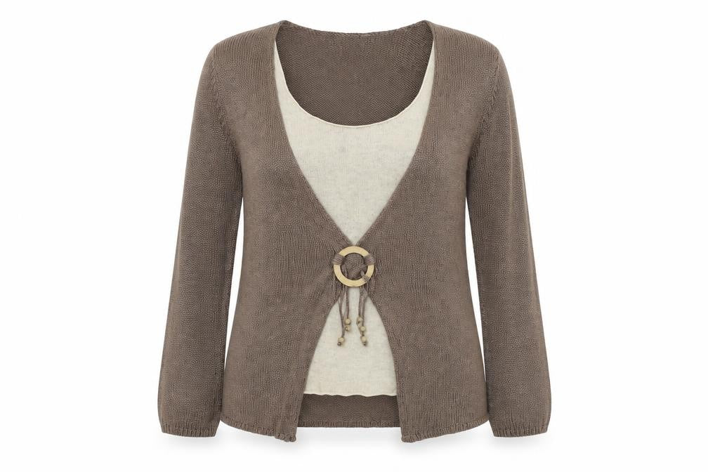 Marks & Spencer Womens Brown  Knit Pullover Jumper Size 14