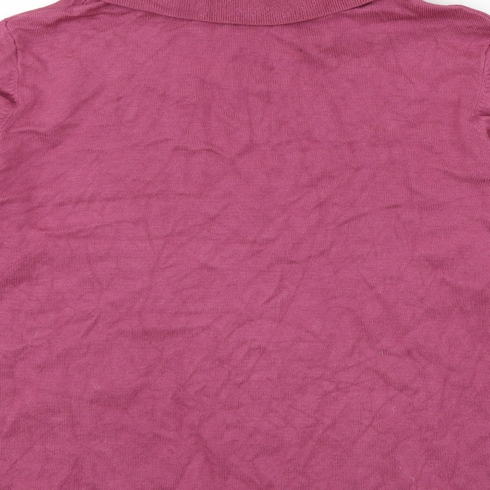 Mitzy Womens Pink  Knit Pullover Jumper Size XL