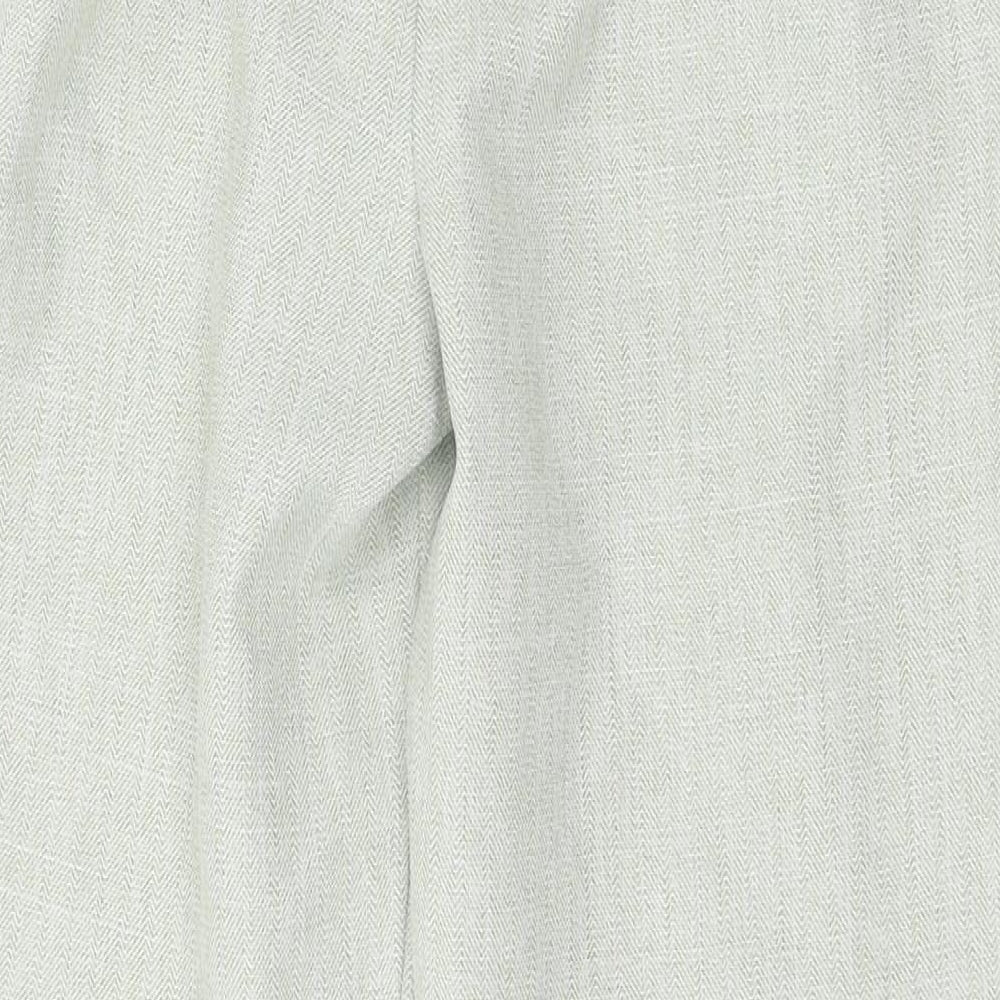 Prwrn Womens Green   Cropped Trousers Size 8 L22 in