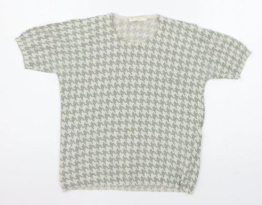 Marks and Spencer Womens Grey  Knit Basic T-Shirt Size 14