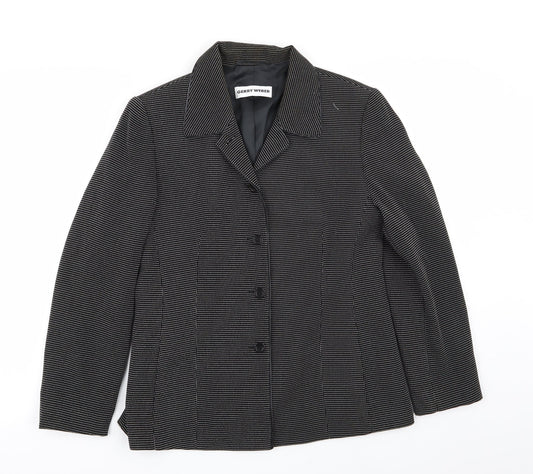 gerry webber Womens Black Polka Dot  Jacket Blazer Size 10
