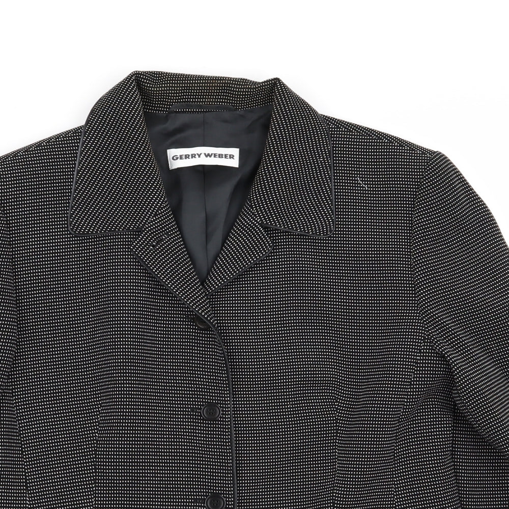 gerry webber Womens Black Polka Dot  Jacket Blazer Size 10