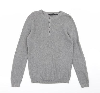 DNM Dissident Mens Grey   Pullover Jumper Size S