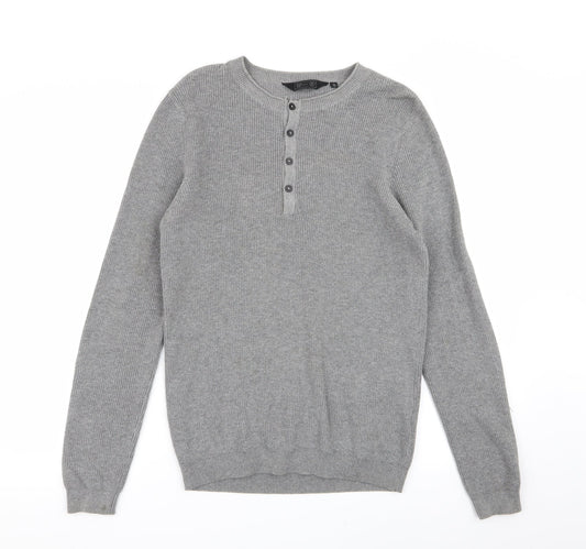 DNM Dissident Mens Grey   Pullover Jumper Size S
