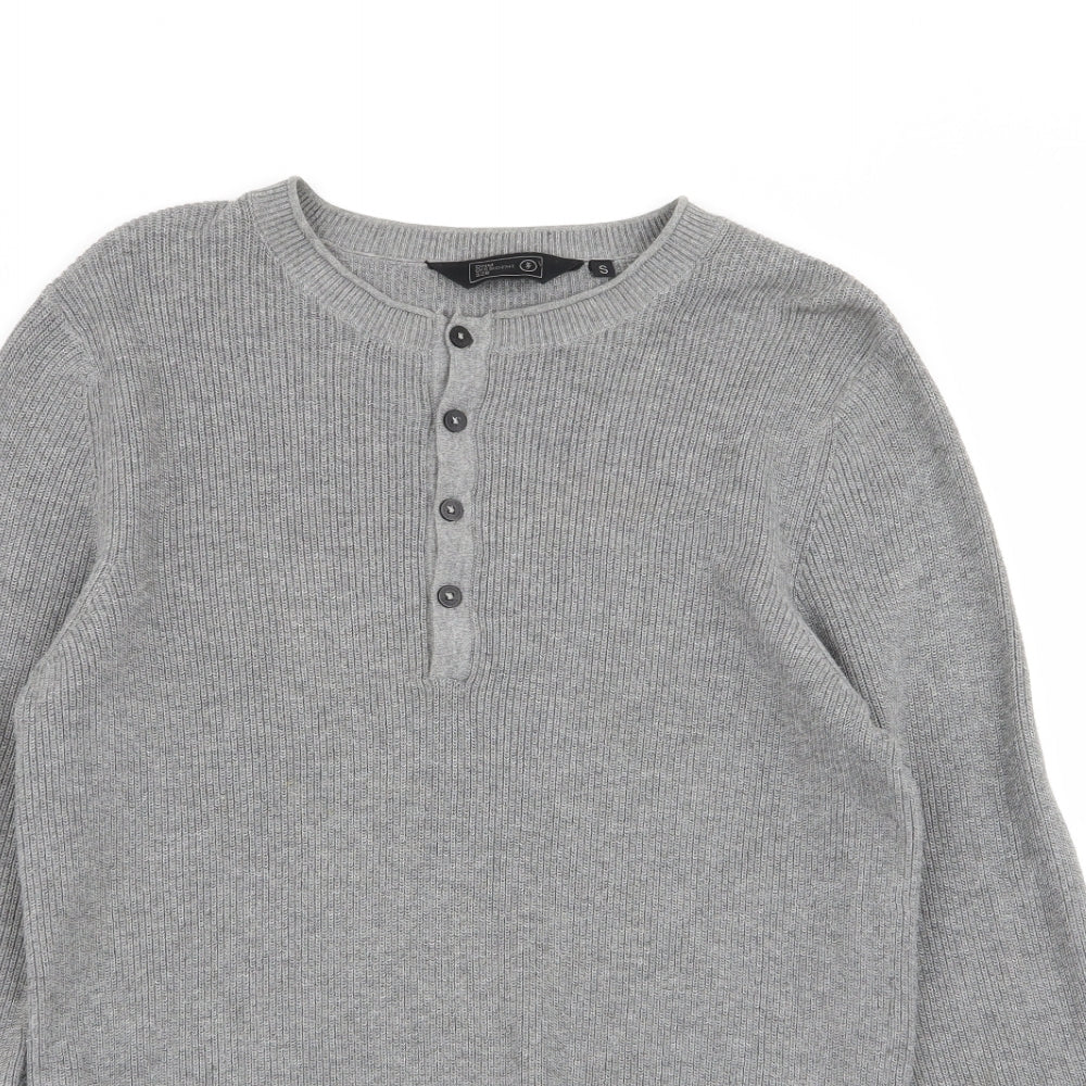 DNM Dissident Mens Grey   Pullover Jumper Size S
