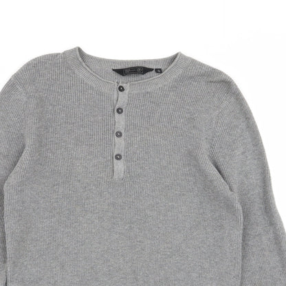 DNM Dissident Mens Grey   Pullover Jumper Size S