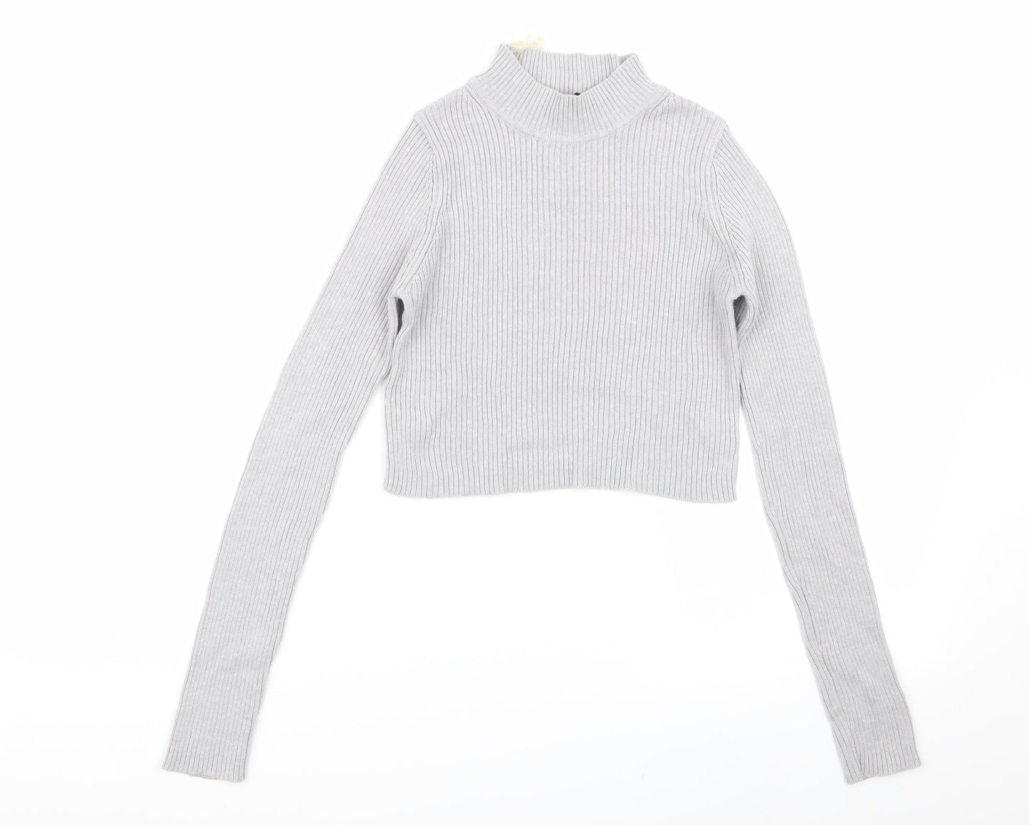 Select Womens Grey   Basic T-Shirt Size 6  - crop top