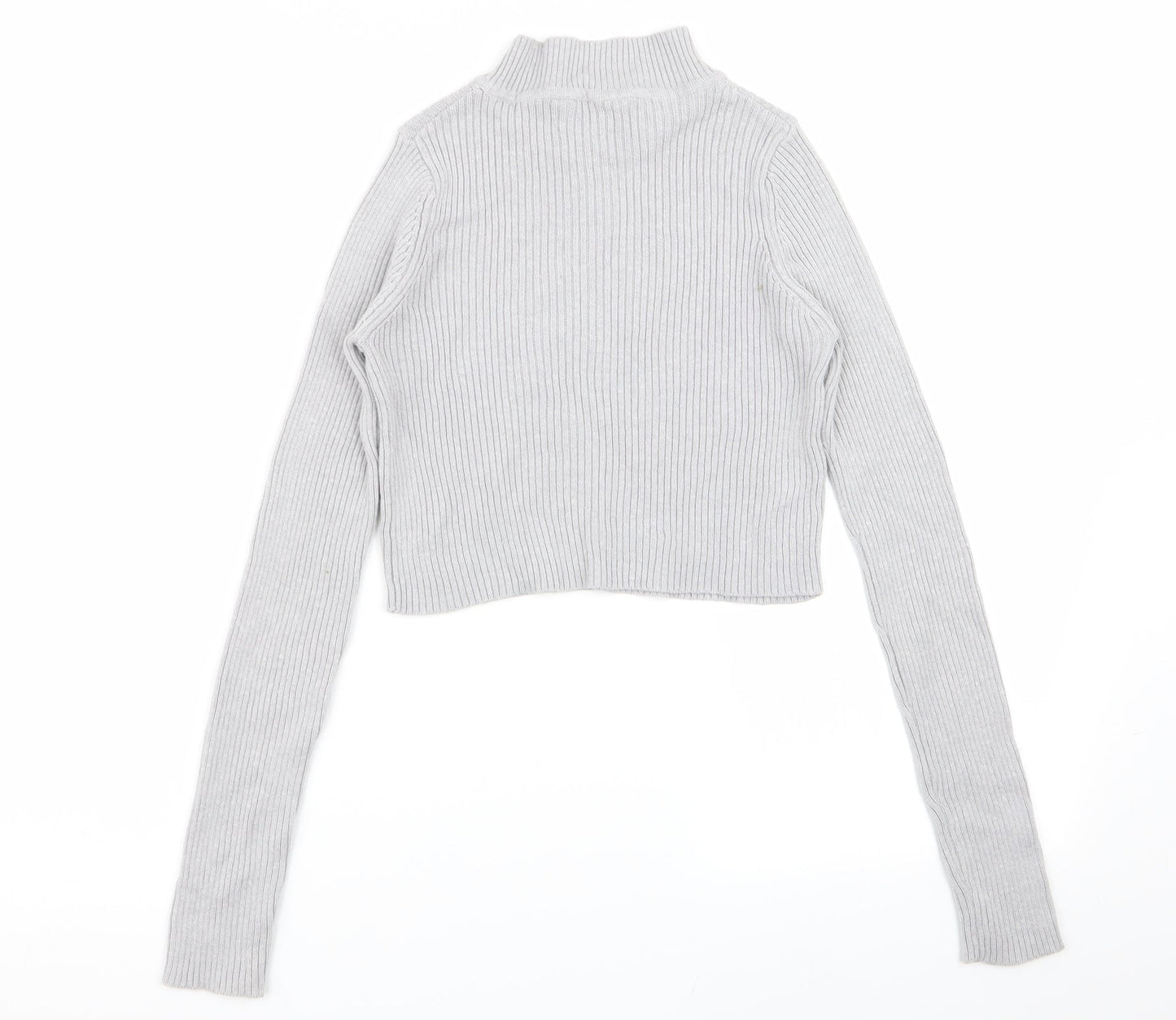 Select Womens Grey   Basic T-Shirt Size 6  - crop top