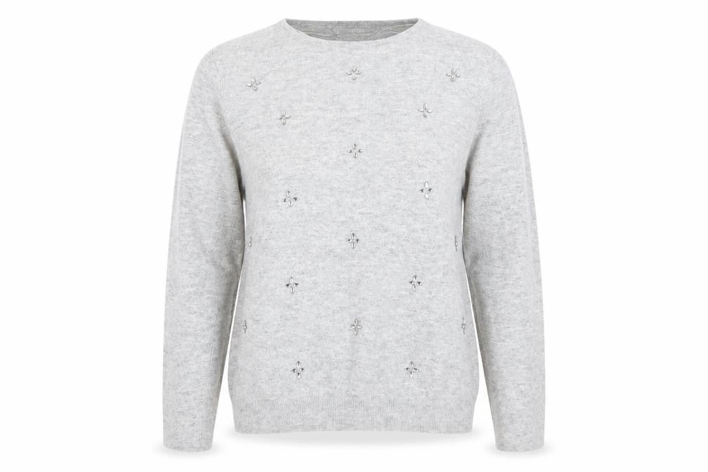 Bonmarché Womens Grey Pullover Jumper Size M