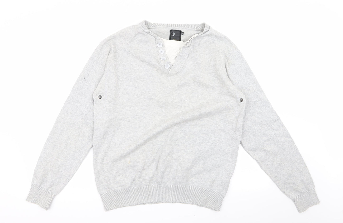 leibreve Mens Grey   Pullover Jumper Size XL