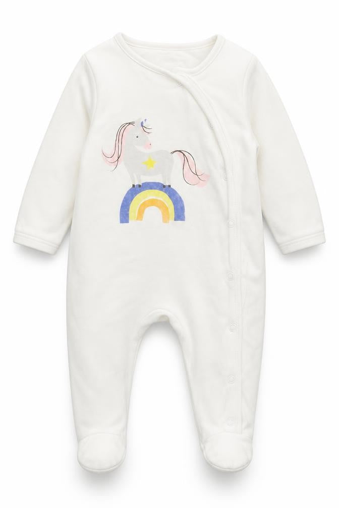 Marks & Spencer Baby White   Babygrow One-Piece Size 3-6 Months