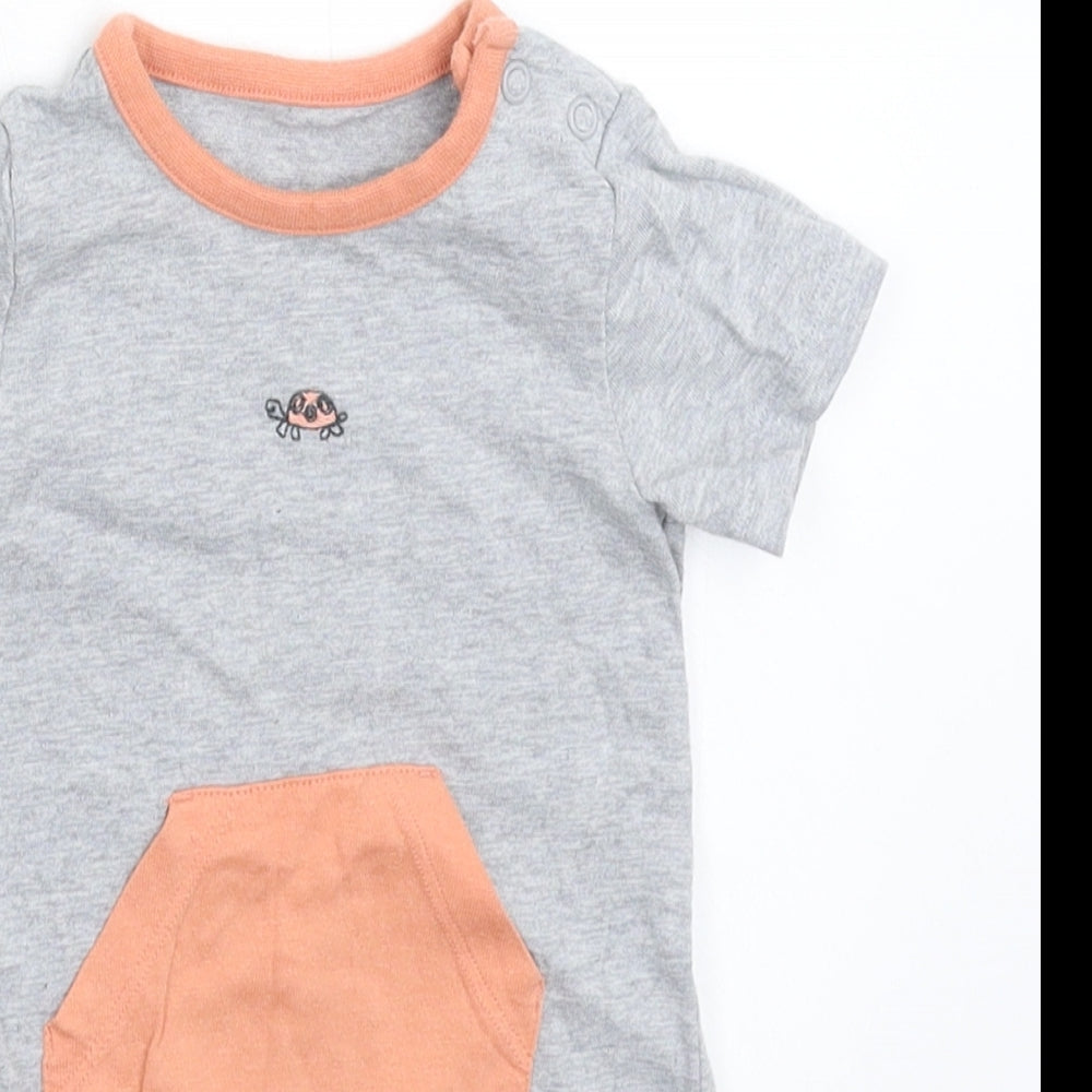 Marks and Spencer Baby Grey   Babygrow One-Piece Size 3-6 Months