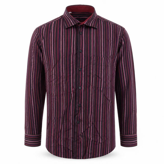 Andrea Toscani Mens Multicoloured Striped   Dress Shirt Size 15.5