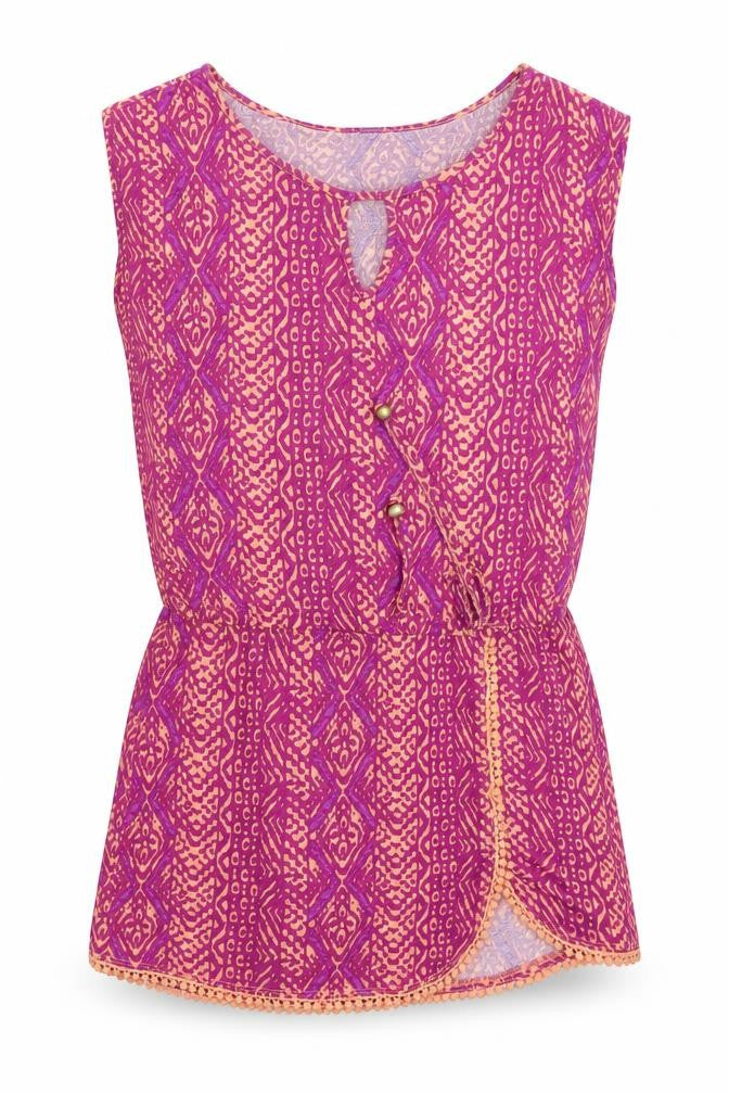 LASCANA Womens Pink Geometric  Basic Tank Size 8
